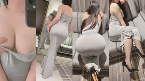 [原创] 这么大的奶子竟然还穿黑丝高跟这么骚 真是太下贱了