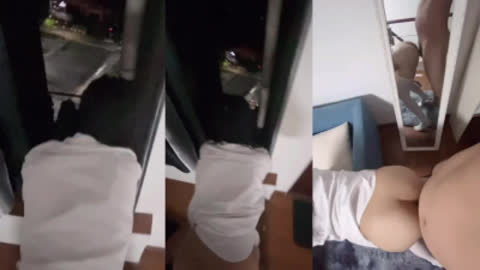 [原创] 白丝妹妹寻求刺激把头探出窗外 楼下有人大喊 不知道是不是被发现了！