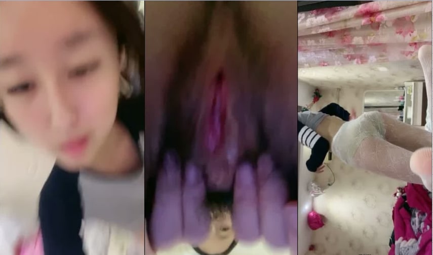 文静一脸嫩学生妹！苗条身材白色网袜！从下往上视角拍摄，多毛骚穴掰开，揉捏贫乳奶子诱惑