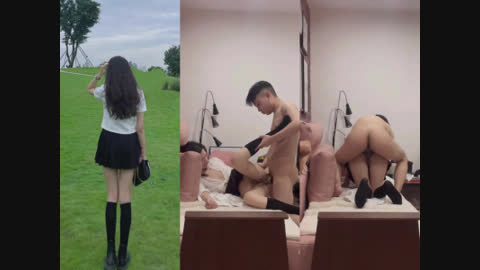 [原创] 露脸淫荡的jk老婆在沙发上被爆操