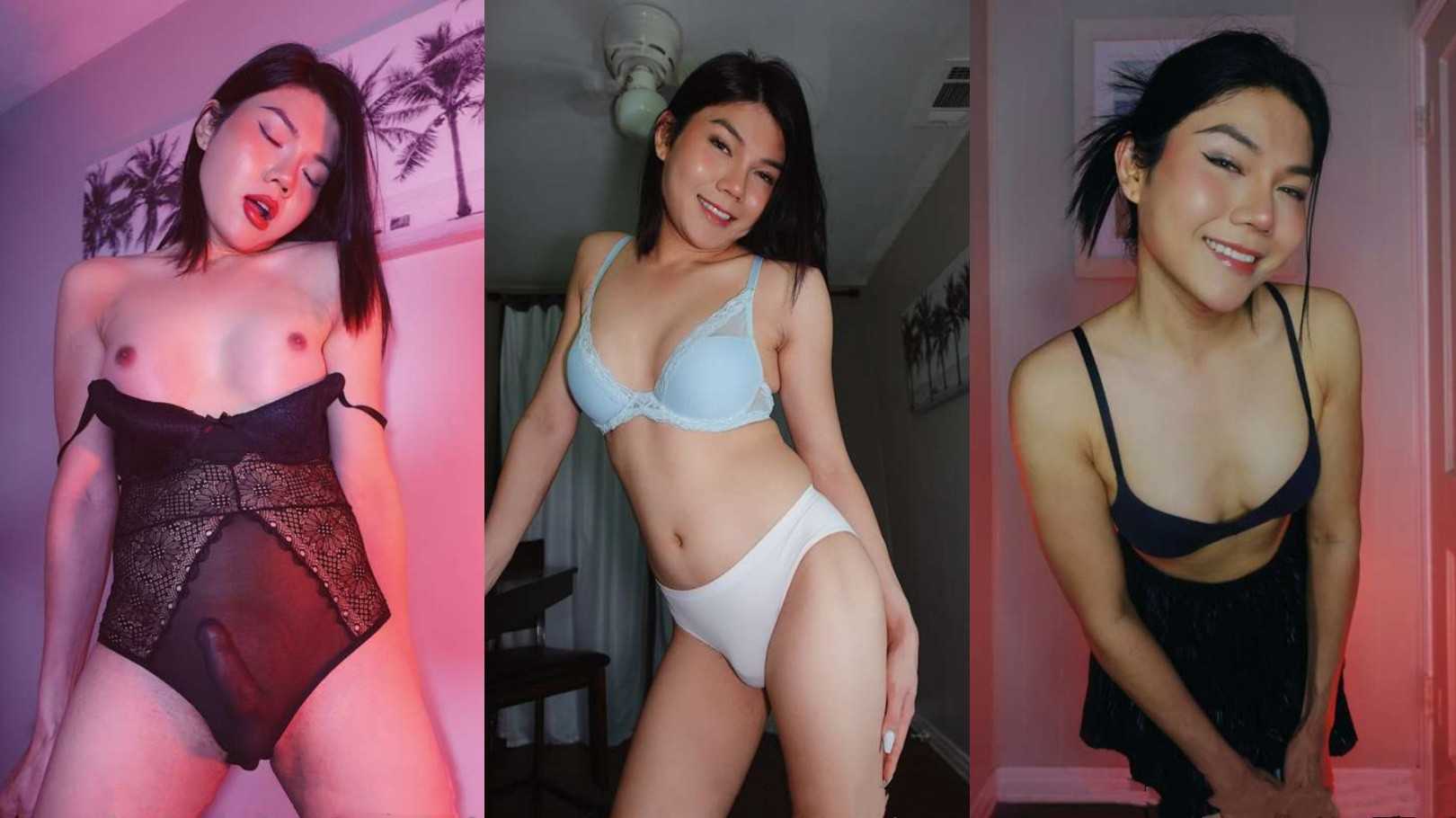 【TS伪娘』饥渴风骚美妖，超诱惑自慰爽到尖叫不止