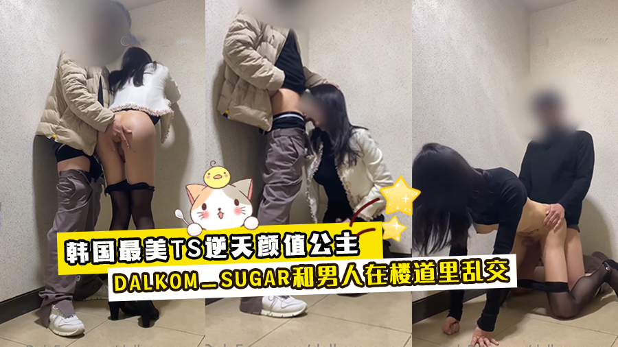 韩国最美TS逆天颜值公主dalkom_sugar和男人在楼道里乱交